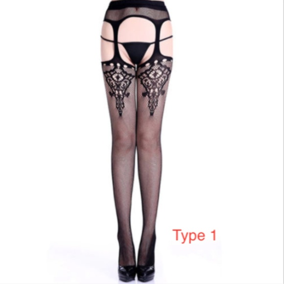 MyAdornments4u SpecialFinds Pants - Leggings Sexy Mesh Garter Belt Thigh High